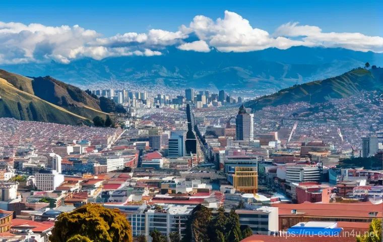 스페인 식민지 시절의 에콰도르 - **Prompt:** An epic panoramic view depicting the founding of San Francisco de Quito in